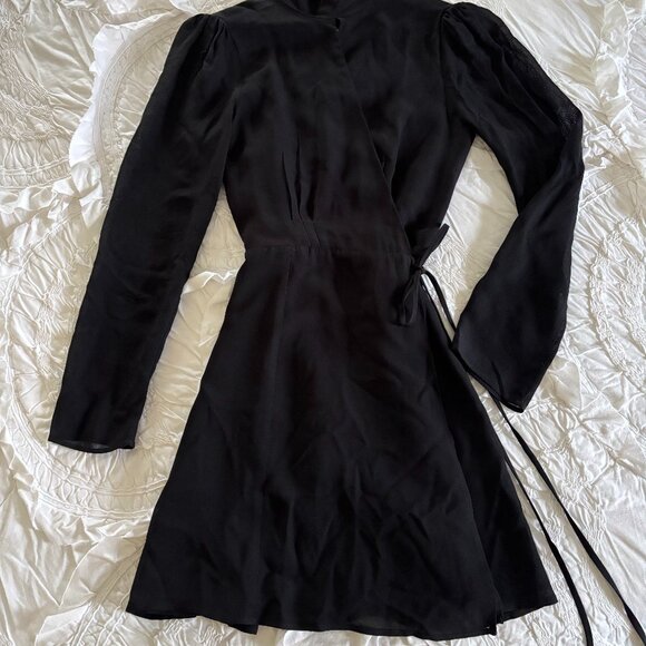 NWT Reformation Ottessa Sheer, Black Dress - Picture 6 of 6